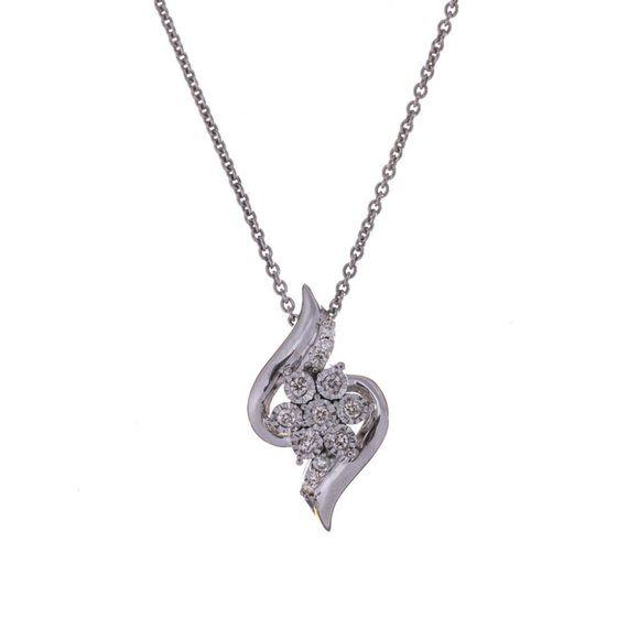 Sterling Silver Diamond Pendant with Chain - Picture 1 of 2